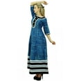 thumbnail image 4 of Phagun Women Blue Anarkali Printed Kurti Ladies Cotton Indian Casual Clothing-12, 4 of 7