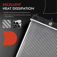 thumbnail image 5 of A-Premium Engine Coolant Radiator with Transmission Oil Cooler Compatible with Mitsubishi Lancer 2002-2007 L4 2.0L, Automatic Trans. Replace# MR968857, MR968858, 5 of 8