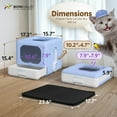 thumbnail image 2 of CAPHAUS Foldable Cat Litter Box with Lid for Kitten, Two-Way Entry & Exit Small Cat Box with Scoop, Cat Mat and Odor Fitter, Drawer Type Litter Pan for Easy to Clean, Blue, 2 of 9