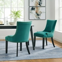 Modway Marquis Performance Velvet Dining Chairs - Set of 2 in Teal
