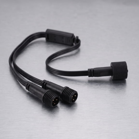 IFANLANDOR Waterproof Outdoor Extension Cable for Patio Lights with Y Shaped Connector Splitter