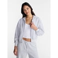 thumbnail image 2 of No Boundaries Boxy Zip Up Hoodie, Women's XXS-XXL, 2 of 6