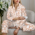 thumbnail image 5 of JUNZAN Simple Fruit Print Womens Pajama Sets,Long Sleeve Button Down for Women Pjs 2 piece, 5 of 7