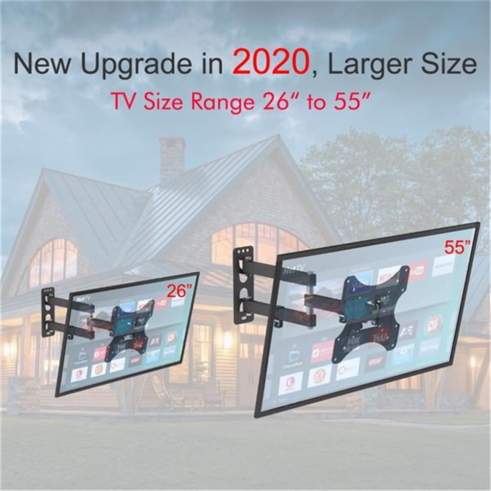 1 Set 26-55 Inches Tv Stand Tmx200 Bearing 30kg Maximum Vesa 200x200 Height Adjustable Rotation 180-degree With Horizontal Level