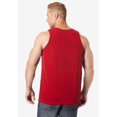 thumbnail image 2 of KingSize Men's Big & Tall Shrink-Less Lightweight Tank - 6XL, Red Marl, 2 of 4