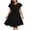 Black, variant on CFLVAEK Plus Size Dresses for Women Casual Short Sleeve T Shirt Dress Crewneck Tiered Summer Dress Solid Color A Line Midi Dress Wine L