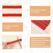 13 Yard 5/8 inch Gimp Braid Trim Polyester Red Metallic Edge Woven S Wave Lace Ribbon Fabric Upholstery Hand DIY Crafts for Gift Cable Ties Sewing Curtain Slipcover Costume Accessories diy