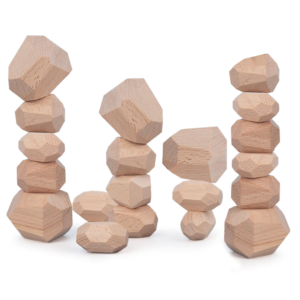 Details about   Creative Wooden Colored Stacking Balancing Stone Building Blocks Educational Toy 