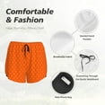 thumbnail image 6 of Picia Orange Scales Pattern Women's 2 in 1 Athletic Running Shorts High Waisted Workout Casual Gym Sweat Shorts with Comfy Liner Zipper Pockets-XX-Large, 6 of 9