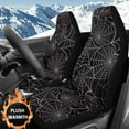 thumbnail image 2 of Binienty Halloween Car Seat Cover Protector Front Seats Fabric Soft Plush Cozy Automotive Bucket Seat Covers Easy to Install Stretchy Carseat Cushion 2 Pack Auto Accessories, 2 of 8