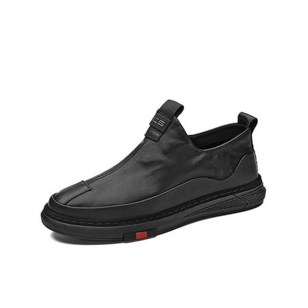 

Rotosw Men s Flats Slip On Sneakers Comfort Casual Shoe Comfortable Non-Slip Loafers Driving Lightweight Walking Shoes Black 8.5