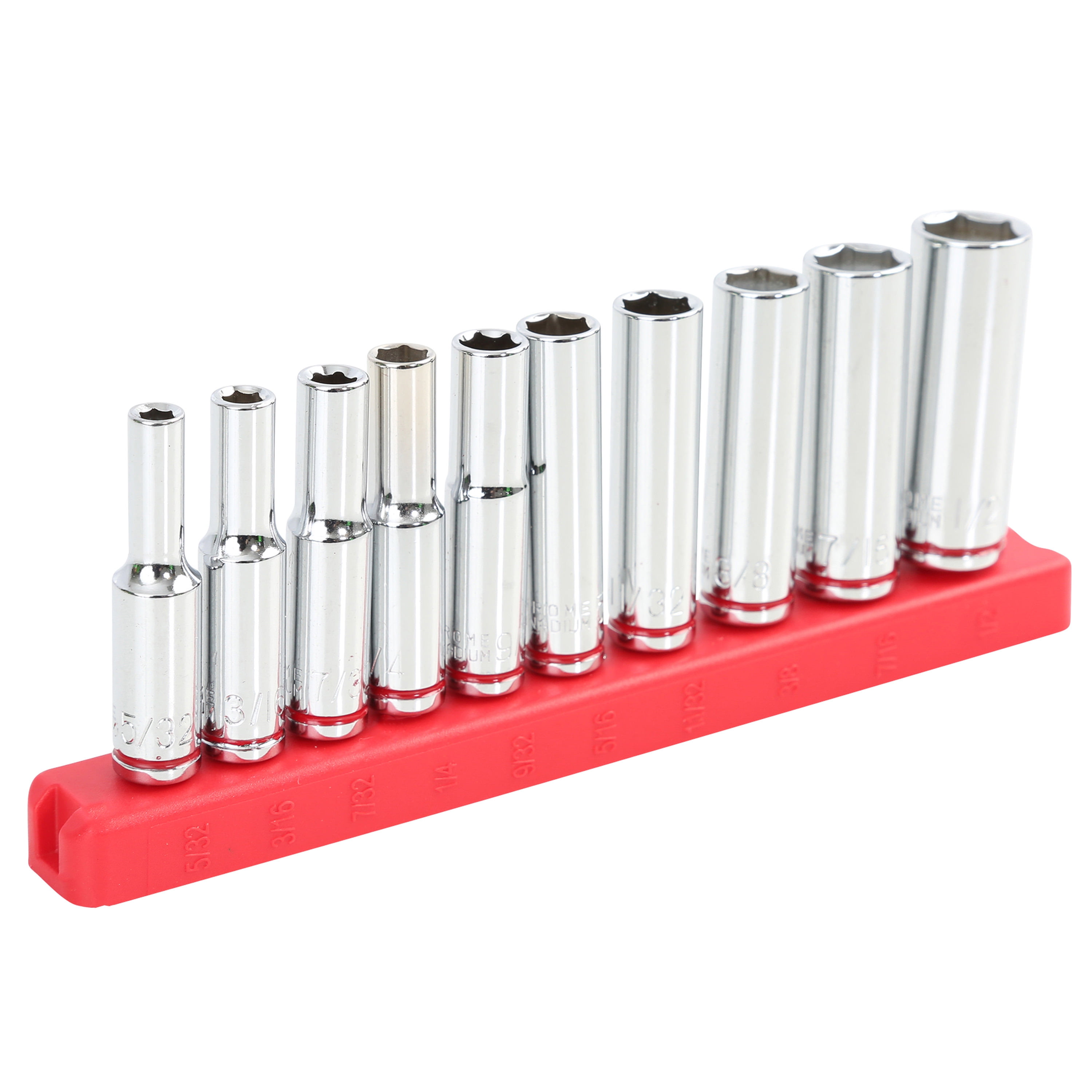 Hyper Tough 11Piece 1/4Inch Drive Deep SAE Socket Set