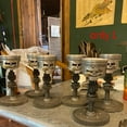 thumbnail image 2 of Carving Piston Skull Face Realistic Skull Sculpture Man Statue Office Home Table Gifts Halloween, 2 of 8