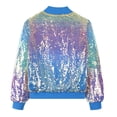 thumbnail image 4 of XXWXYD Boys Girls Sequin Bom𝖻er Jacket Glitter Sparkly Jacket Birthday Party Shiny Outwear Clothes Dance Performance, 4 of 6