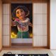 thumbnail image 1 of Cortina de puerta semiopaca con patrón de patchwork de dos piezas Encanto, cortinas opacas decorativas para dormitorio, sala de estar, decoración de habitación de niños, 34 x 56 pulgadas, tamaño, 1 of 7