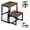 Brown-2, variant on Step Stool for Adults,Holds up to 500Lb,Heavy Duty Sturdy Two Step Stool for Kichen/Bathroom/High beds, Wooden&Metal Frame, Non-Slip Pads