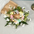 thumbnail image 6 of 22 inch Artificial Spring/Summer Wreath for Front Door Evergreen Eucalyptus Decoration Wreath with Berries Home Party Indoor Outdoor All Season Decor, 6 of 6
