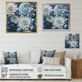 thumbnail image 4 of Designart "Muted Blue And Graceful Mums I" Mums Floater Framed Wall Art Prints, 4 of 5