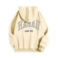thumbnail image 4 of HNMKIU Women's Letter Print Long Sleeve Hoodies for Women with Pockets Pullover Sweatshirt 04_Blue,L, 4 of 4