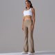 thumbnail image 5 of Gibobby Leggings yoga mujer Moda de mujer Europa y Unidos No T Line Medias de pierna ancha Levantamiento de cadera Yoga Flare Cintura alta Pantalone(Caqui,CH), 5 of 5