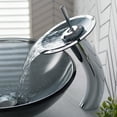 KRAUS Tall Waterfall Bathroom Faucet for Vessel Sink with Clear Black ...