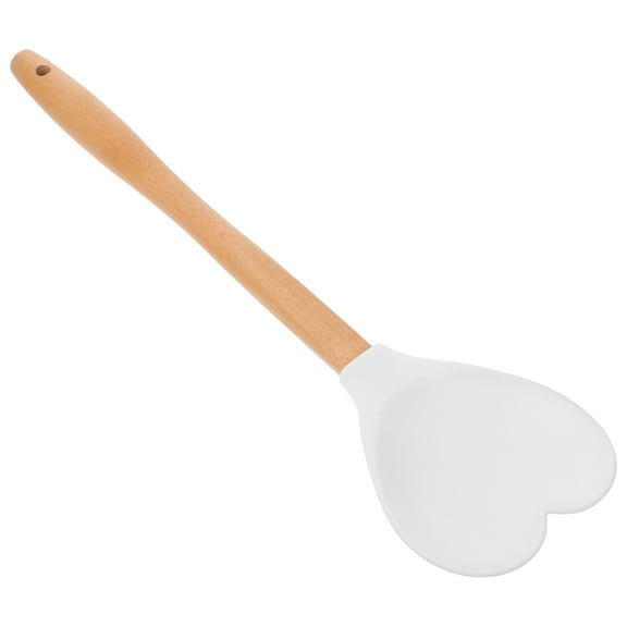 PBPBOX Ergonomic Nonslip Handle Silicone Spoon Heart Shaped Kitchen Tool
