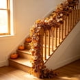 thumbnail image 4 of 1Pack 5.7Ft Fall Artificial Eucalyptus Garland,Artificial Fall Garland Autumn Rustic Vine,Faux Leaf Vine for Thanksgiving Rustic Wedding Arch Table Runner Mantel Wall Hanging Decor, 4 of 4