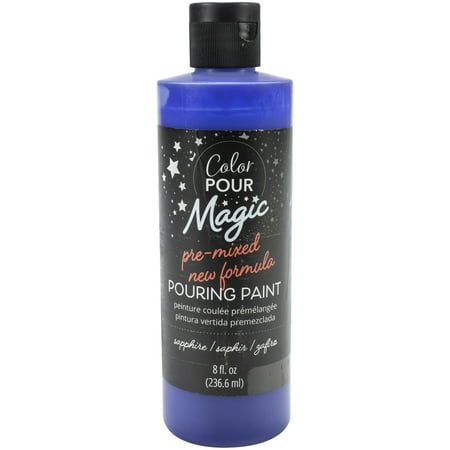 UPC: 0718813574877 | American Crafts Color Pour Magic Pre-Mixed Paint 8oz-Sapphire