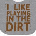 thumbnail image 4 of Inktastic I Like Playing in the Dirt Boys or Girls Baby Bib, 4 of 4