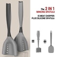 thumbnail image 4 of Espátula de silicona de grado alimenticio resistente a altas temperaturas – Espátula antiadherente para mezclar, voltear y servir – Cuchara de cocina resistente al calor con mango ergonómico para una, 4 of 6