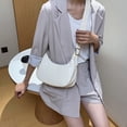 thumbnail image 4 of Bolso versátil y sencillo para mujer bolsa cruzada en forma de Likrtyny media luna informal de viaje de cuero, 4 of 7