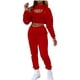 thumbnail image 1 of Chaleco de tirantes de color liso para mujer, sudadera, paquete de cintura alta, cadera recta con pantalones de bolsillo, traje de tres piezas Pompotops  qwe23475, 1 of 7