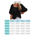 thumbnail image 3 of Top de Escote Cuadrado ANGGREK Floral Negro M, 3 of 5