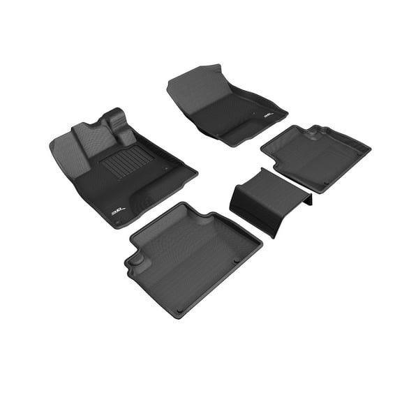 3D MAXpider Custom Fit Kagu Floor Mat (Black) Compatible with Honda Clarity Plug-In Hybrid 2018-2021 - Full Set