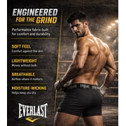 Everlast Mens Cotton Stretch Underwear Boxer Briefs with Fly, 6-Pack