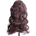 thumbnail image 1 of CAIROYAR Peluca de cortina de cabello castaño oscuro natural de una pieza sin rastro cabello largo rizado, 1 of 1