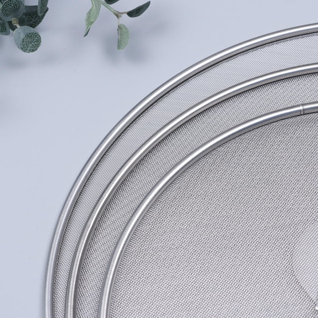unbranded 2Ud Oil Splatter Guard De Metal Color Plata Para Cocina Con Malla Resistente Y Protección Contra Salpicaduras