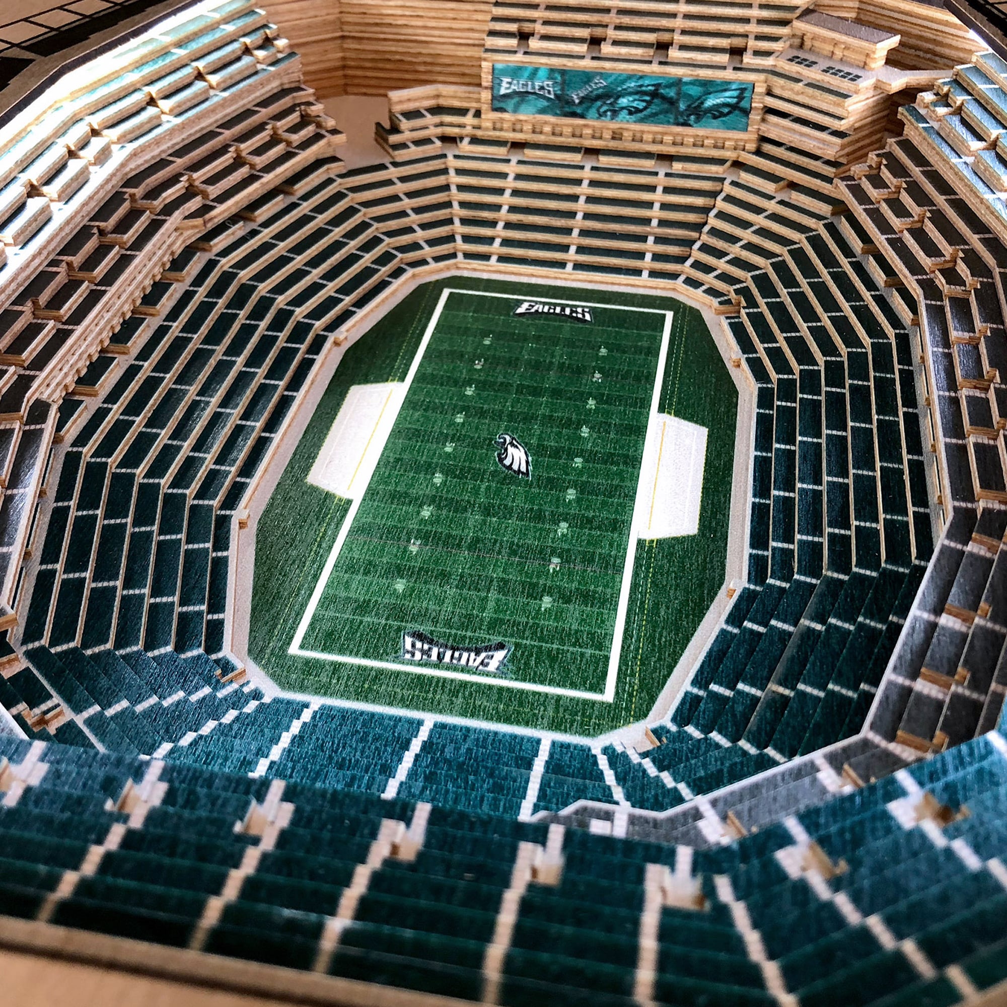 IDNA Philadelphia Eagles 25-Layer StadiumView Lighted End Table