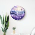 thumbnail image 4 of 14 Inch Wall Clock Battery Operated Silent Clock Decorative for Office, Kitchen, Outdoor, Living Room，Lavender Flowers and Flying Butterfly Style, 4 of 4