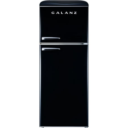 Galanz 10-Cu. Ft. Top Mount Retro-Style Refrigerator  Black