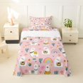 thumbnail image 2 of Manfei Boho Llama Twin Sheets, Western Cactus Floral Bedding, Pink, 3pcs, 1 Flat Sheet, 1 Fitted Sheet and 1 Pillowcase, 2 of 6