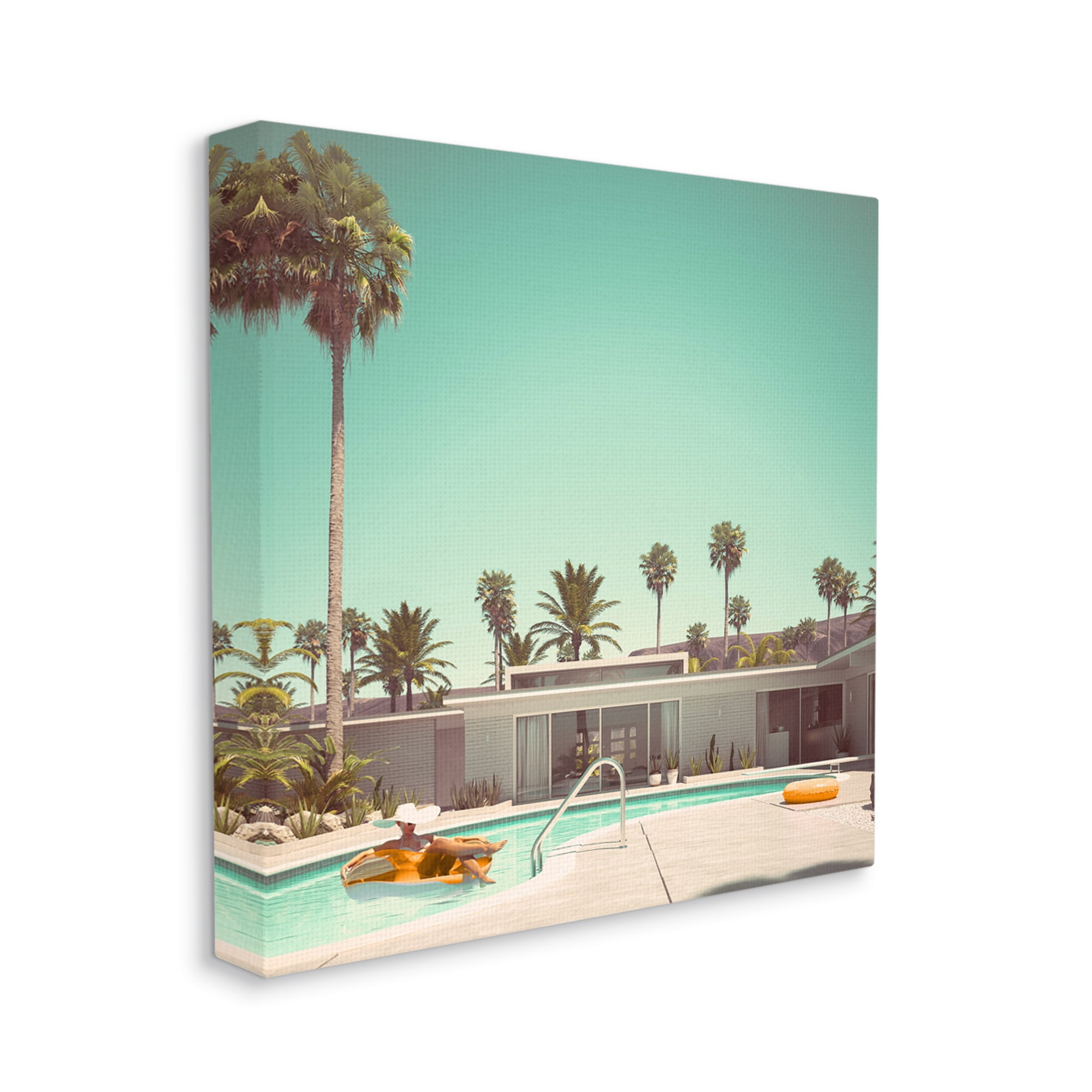 Stupell Industries Vacation Pool Desert Retreat West Coast Architecture,30 x 30, Design by Lil' Rue