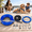 Blue-100ft for 1 dog, variant on Dog Tie Out Cable 200ft Trolley Runner For Dogs Up To 250lbs Lead Yard Camping Outdoor With 8 Ft Nylon Bungee Sling Protect Trees