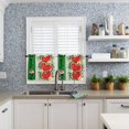thumbnail image 6 of Kitchen Curtains Set, Summer Watermelon Kitchen Curtains and Valances Set, Red Green Love Heart Flowers Rod Pocket Tier Curtains 36 Inch Length for Cafe/Bedroom Windows, 6 of 6