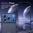 thumbnail image 6 of Camera Lens Protector Compatible with iPhone 17 Pro Max Camera Lens Protector Strong Adsorption Not Easy to Break Metal Tempered Glass Rear Camera Screen Cover,Dark Blue, 6 of 8