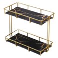thumbnail image 1 of kurtrusly Storage Rack Multi-layer Storage Box Perfume Jewellery Container Basket S Double Layer Black, 1 of 8