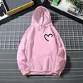 thumbnail image 2 of kpoplk Sweatshirt for Women Womens Long Sleeve Hoodie Sweatshirt Hooded Pullover Tops Blouse with Pocket(Light Pink,XL), 2 of 3