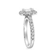 thumbnail image 3 of 2 cttw Halo Princess Square Cut Diamond Engagement Ring 14k White Gold, 3 of 3