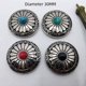 thumbnail image 4 of Accesorios para equipaje, hebilla de tela de 30 mm, accesorios de billetera hechos a mano, hebilla de tela de crisantemo turquesa de aleación, 4 of 6