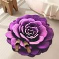 thumbnail image 4 of Flower Diatomite Bath Mat | Non-Slip Shower Rug | Ultra Absorbent Floor Mat | Bedroom Door Mat | Purple Home Decor, 4 of 6